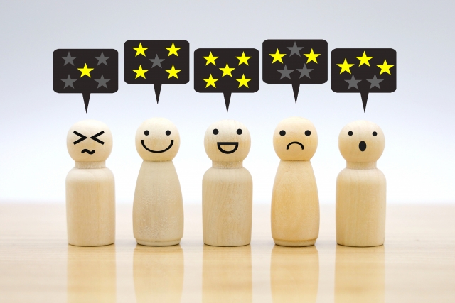 人それぞれの5つ星評価