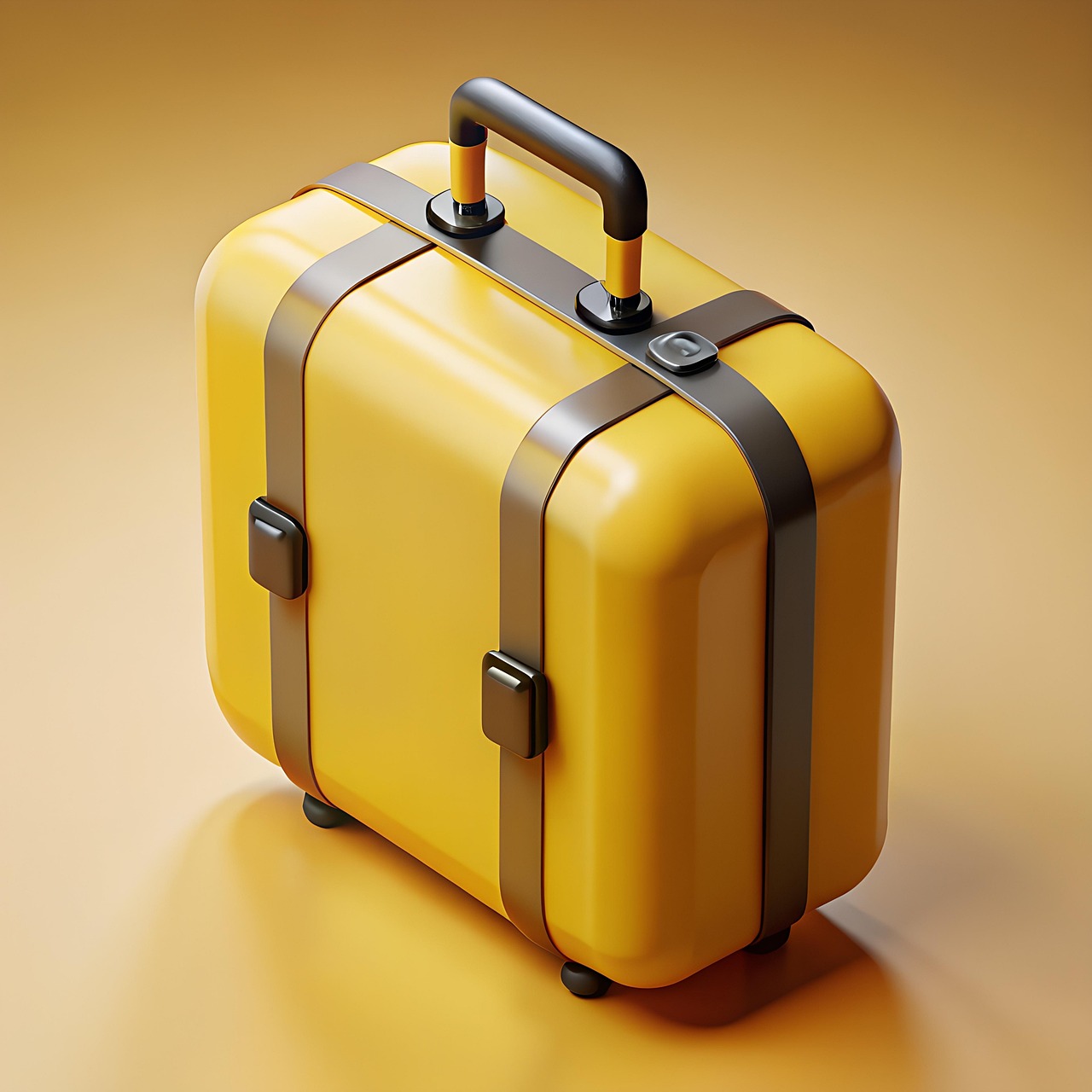 黄色いスーツケース