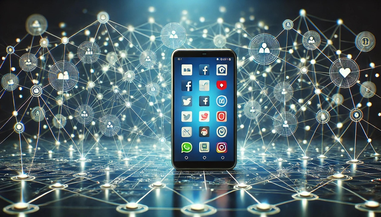 スマートフォンとSNSのイメージ